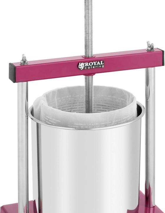 Produktbild Royal Catering Manuelle Obstpresse Saftpresse Weinpresse Fruchtpresse Edelstahl / Eisen 5 L
