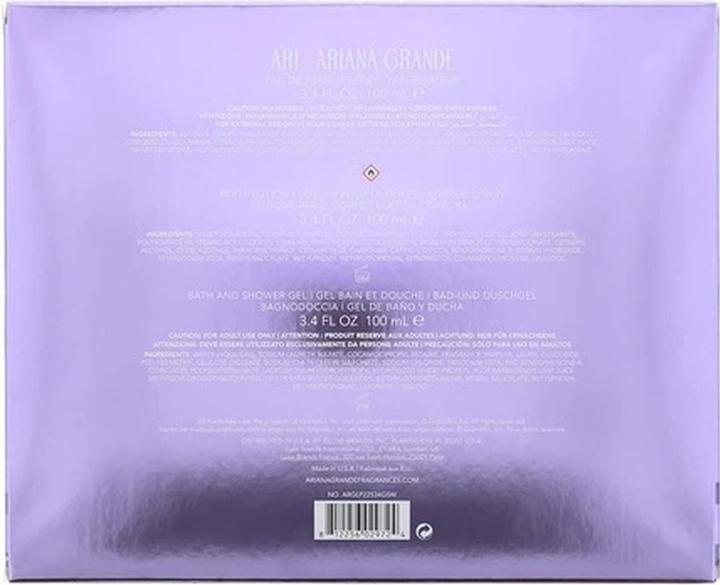Image du produit Ariana Grande Ari Coffret Cadeau Eau De Parfum 100ml Lotion Corporelle 100ml Gel Bain et Douche 100ml (Coffret de parfum)