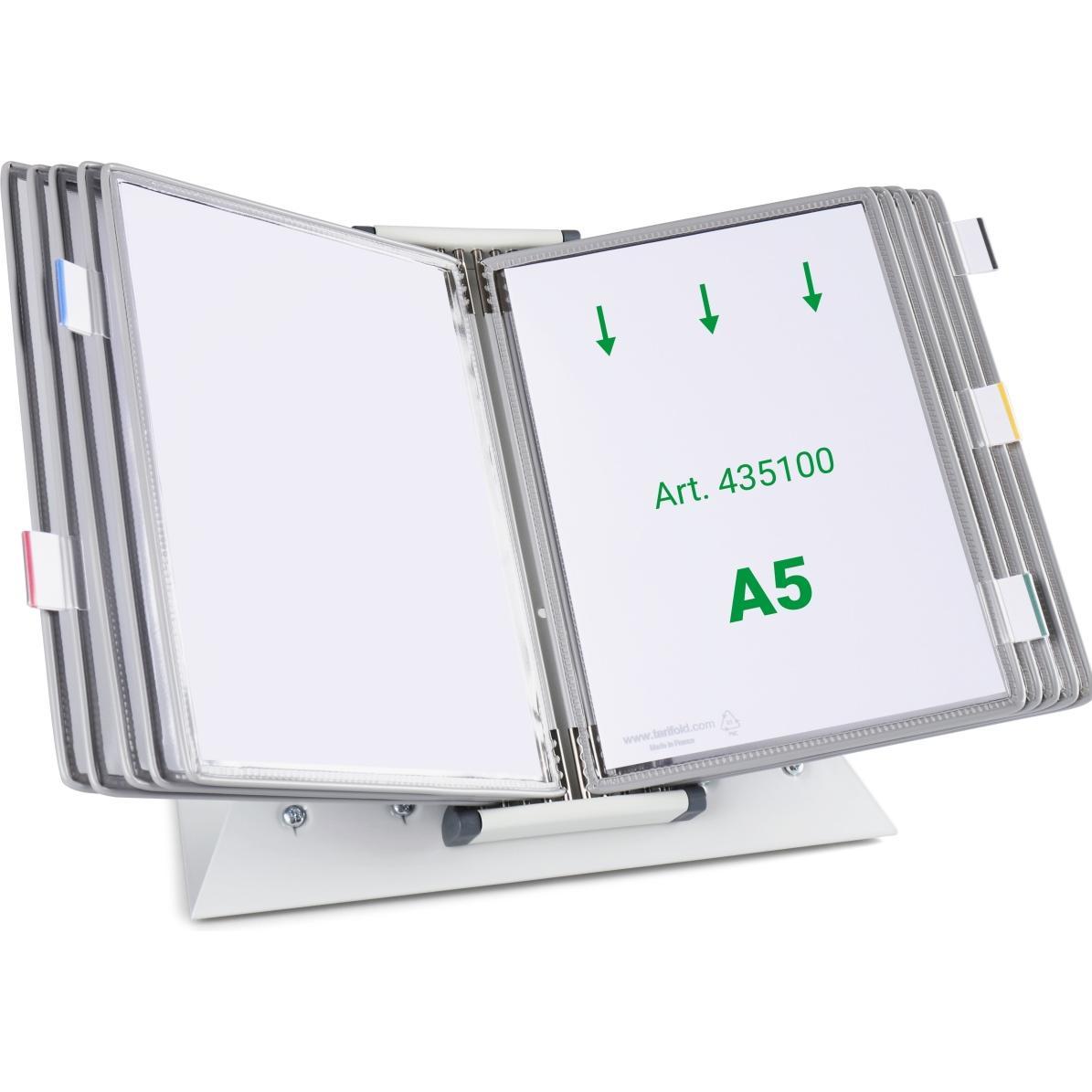 Tarifold, Informationsschild, Sichttafelsystem 435100 DIN A5 grau mit 10 St. Sichttafeln