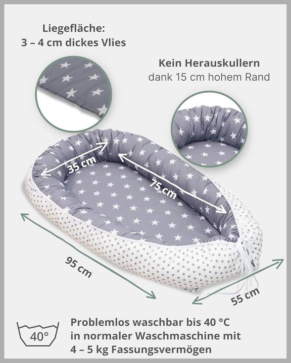 Produktbild Ullenboom Liegehilfe Sterne grau