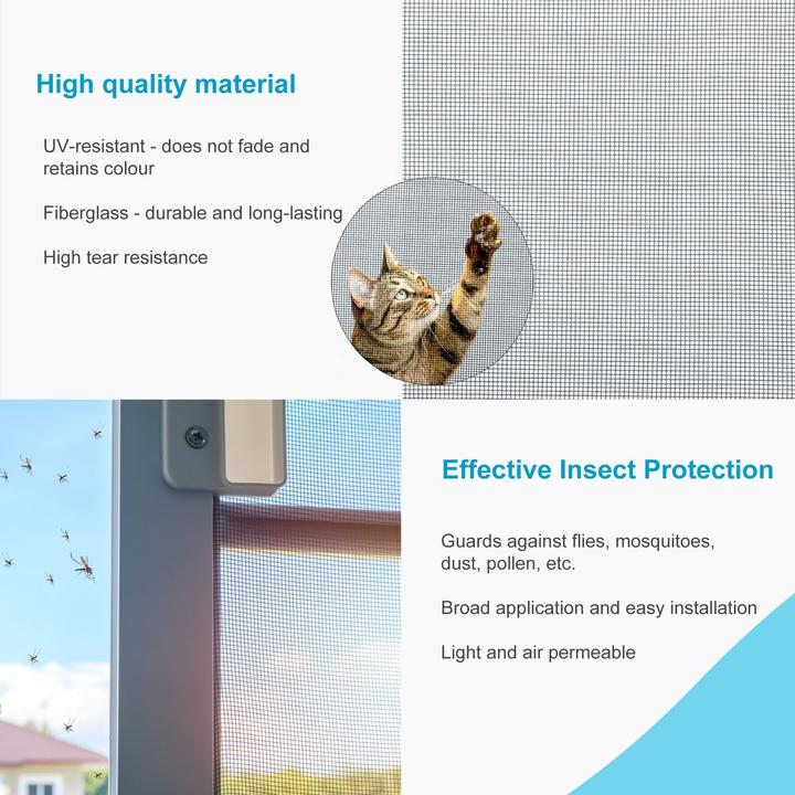 Image du produit Intirilife Moustiquaire en gris largeur 100cm (100 x 100 cm)