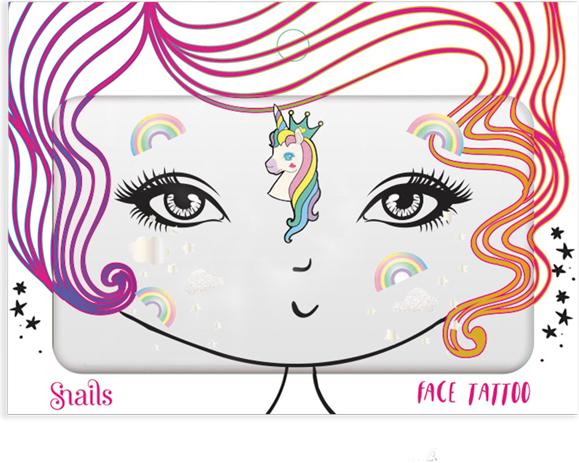 Immagine prodotto Snails faccia tatuaggio unicorno