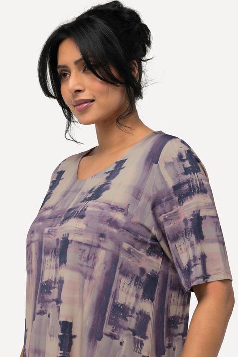 Actual product image Ulla Popken Ink Print Short Sleeve Slinky Tee (42, 44)