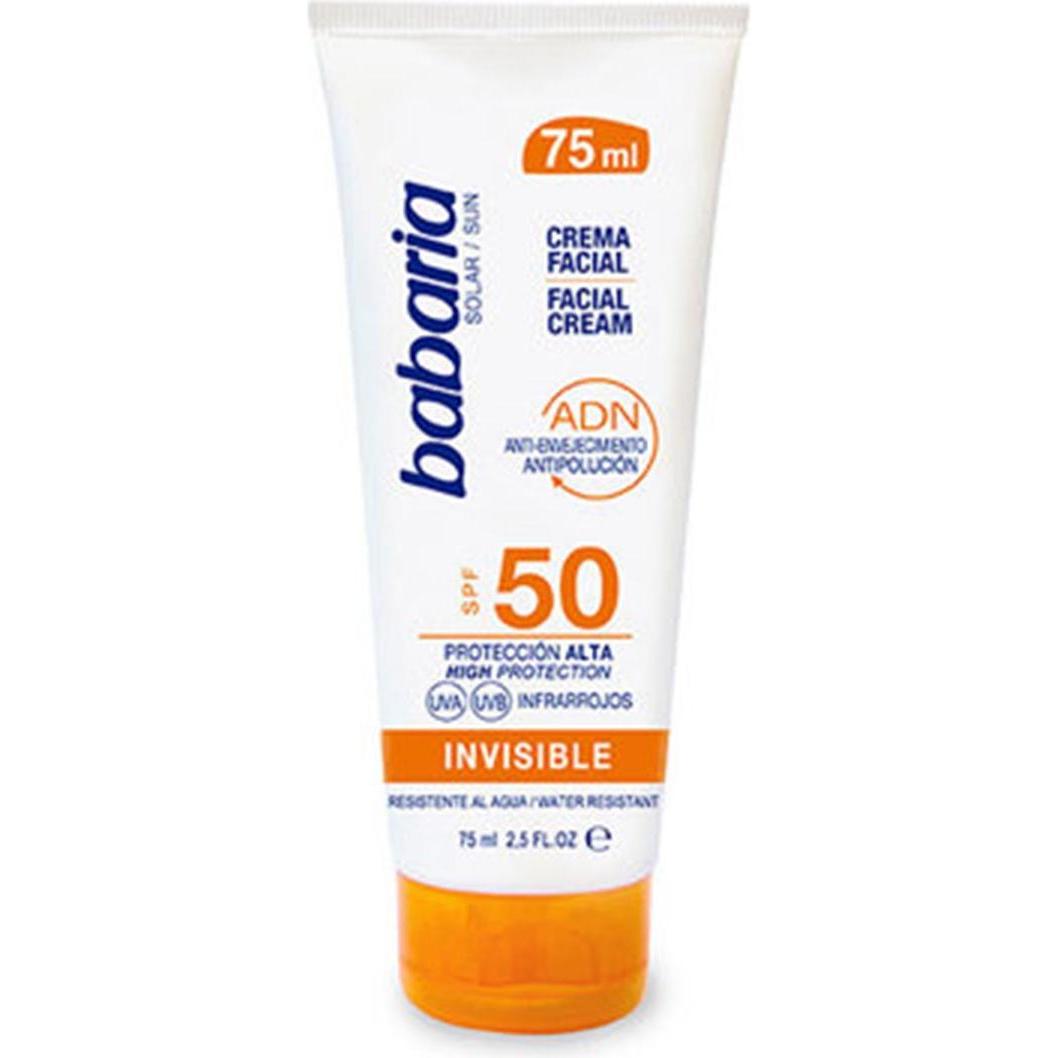 Babaria, Sonnencreme, SOLAR ADN INVISIBLE crema solar facial SPF50 75 ml (Sonnencreme Gesicht, SPF 50, 75 ml)