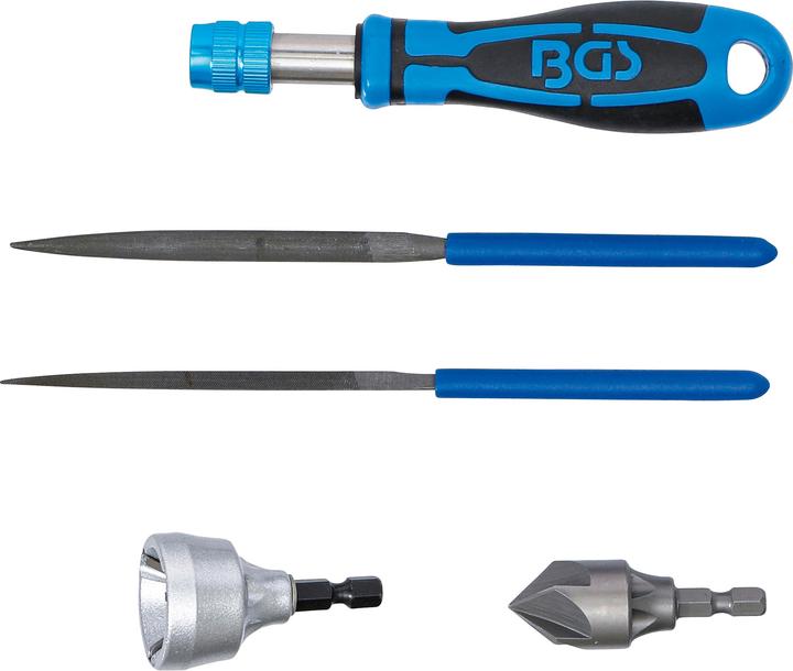 Actual product image BGS Outer / Inner Deburring Tool & File Set 5 pcs.