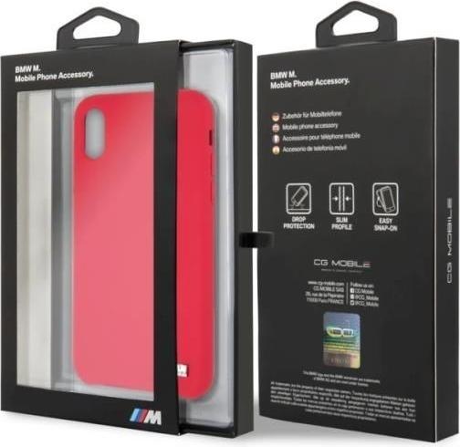 Produktbild BMW Etui hardcase BMHCPXMSILRE iPhone X /Xs czerwony/red Silicone M Collection (Apple iPhone X, Apple iPhone XS)