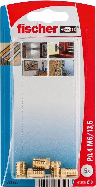 Produktbild Fischer Messingdübel PA 4 M6/13,5 K (5 Stk.)