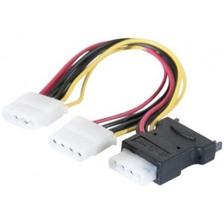Exertis Connect Cavo adattatore di alimentazione SATA, da SATA a 3x Molex, 1x SATA St. / 3x Molex Bu. Cavo, Cavo interno (PC)