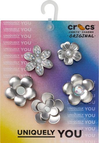 Actual product image Crocs Monochrome Slvr Flwrs/5 Pack (One size)