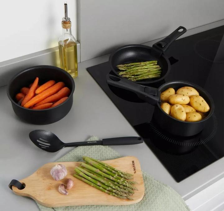 Actual product image Salter BW12055IS Clip & Cook 14-Piece Kitchen Set (Pan set + pot set, Aluminium)