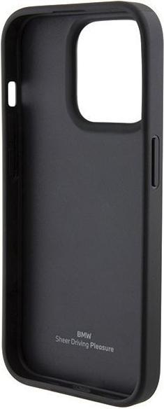 Actual product image BMW BMHCP15X22RBDK iPhone 15 Pro Max 6.1" czarny/black hardcase Leather Blue Dots (Apple iPhone 15 Pro Max)