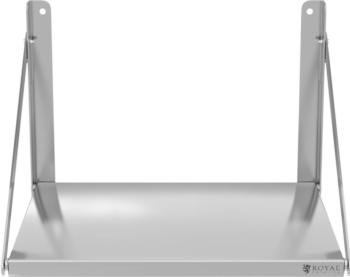 Immagine prodotto Royal Catering Mensola pieghevole a muro in acciaio inox - 60 x 45 cm - 40 kg (60 x 45 cm)