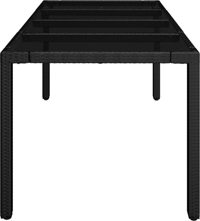 Produktbild vidaXL Gartentisch mit Glasplatte (190 x 90 x 75 cm)