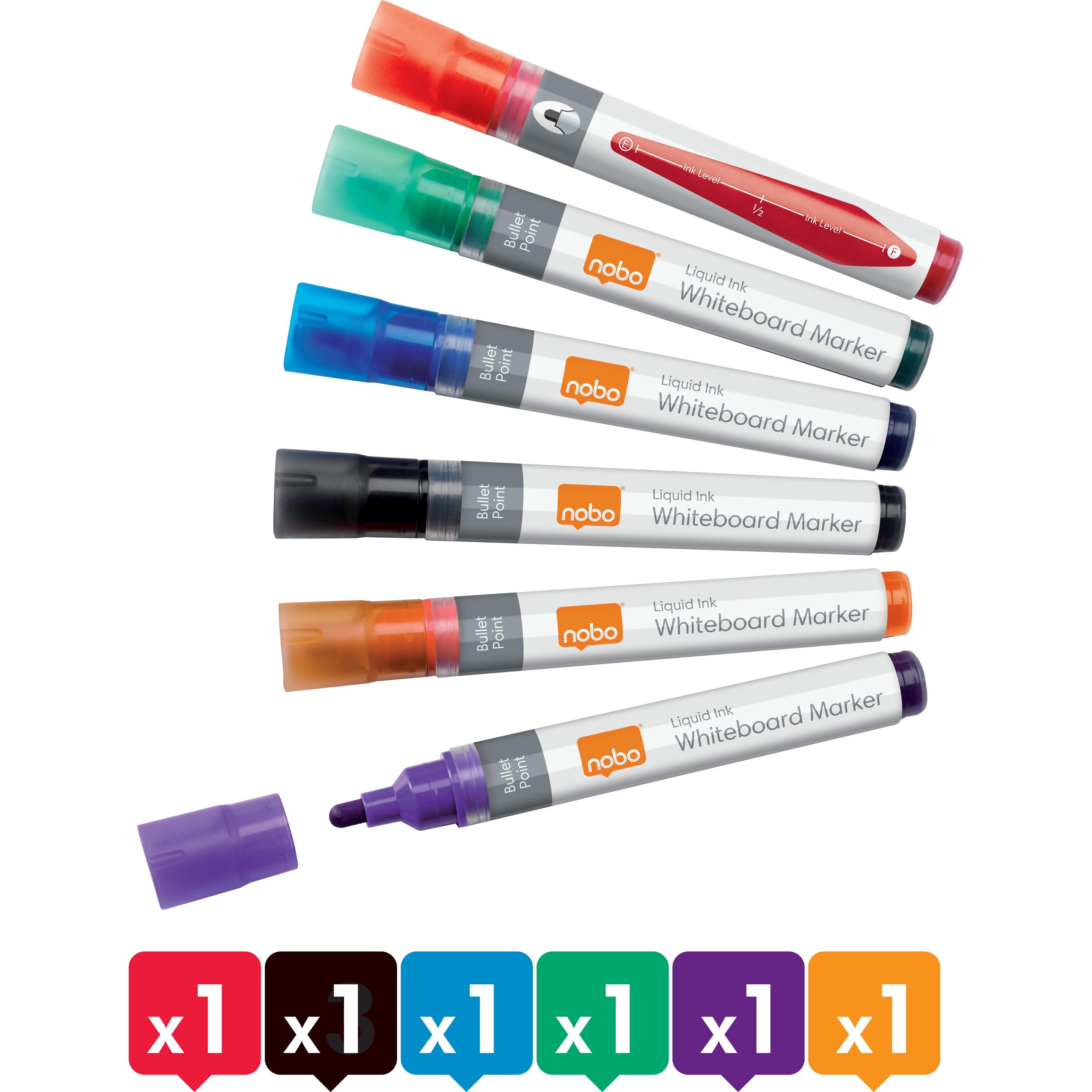 Nobo, Marker, Liquid InkMarker 3 in 1 (Mehrfarbig, 3 mm, 6 x)