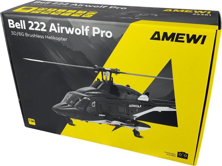 Immagine prodotto Amewi Bell 222 Airwolf Pro Helikopter 6-Kanal 3D/6G RTF