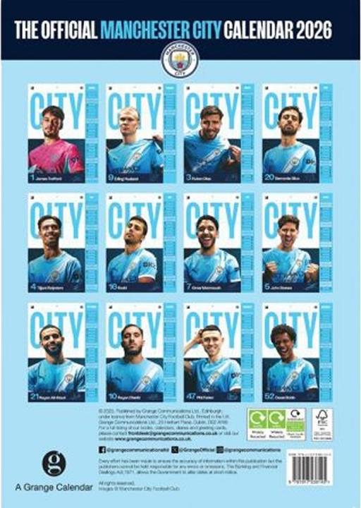 Image du produit Manchester City FC - Calendrier mural (A3)