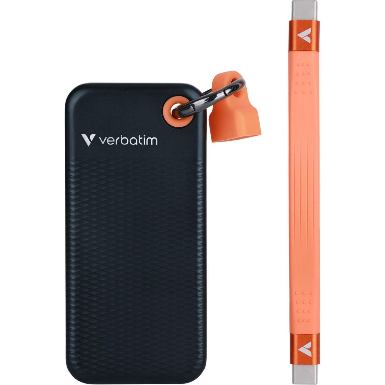 Thumbnail - Verbatim Pocket SSD (1000 GB), Externe SSD, Schwarz, Orange