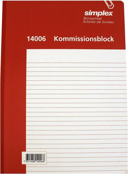 Produktbild Simplex Kommissionsbücher (100x)