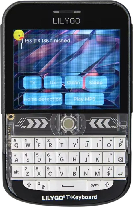 Actual product image Lilygo T-Deck Plus ESP32-S3 868MHz LoRa-Modul mit 2.8 Zoll Display Weiss für Meshtastic