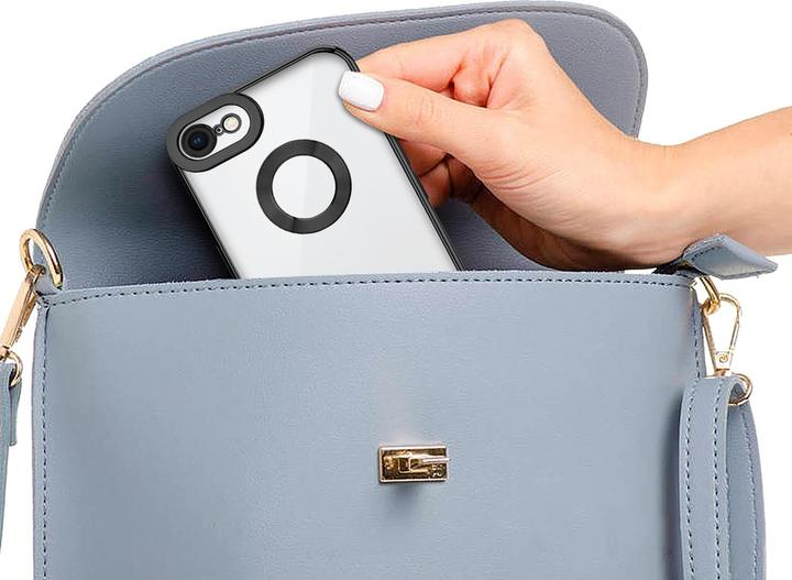 Actual product image Cadorabo TPU Chrome case with camera protection for Apple iPhone 7 / 7S / 8 / SE 2020 (Apple iPhone 7, Apple iPhone SE (2nd Gen))