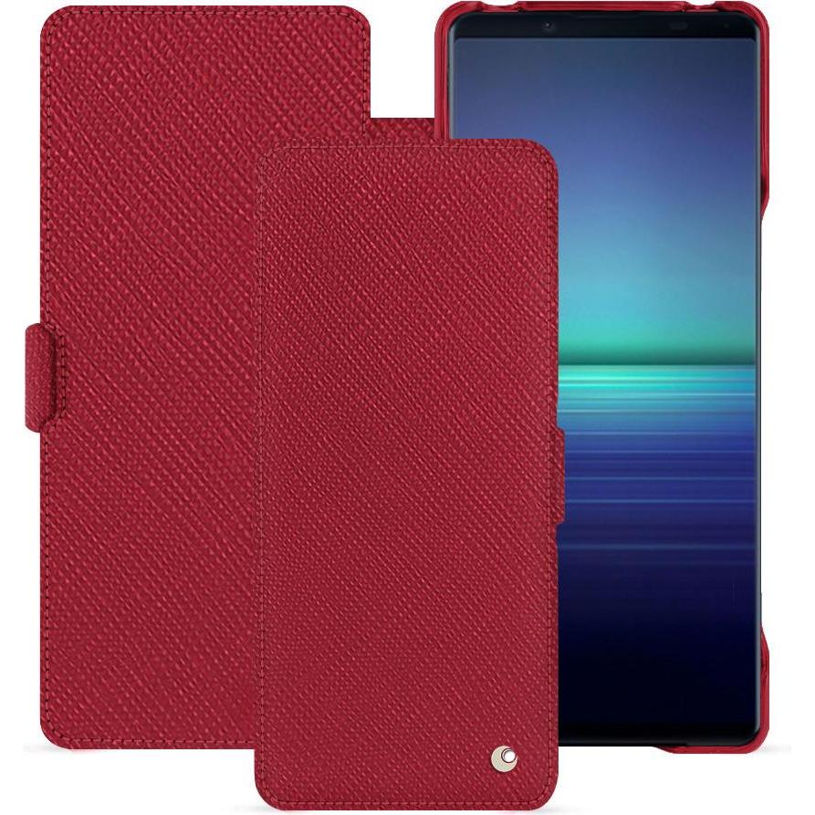 Noreve Lederschutzhülle horizontal (Sony Xperia 1 V), Smartphone Hülle, Rot