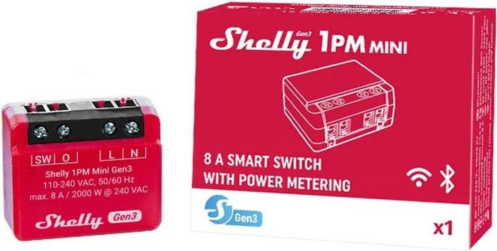 Immagine prodotto Shelly 1PM Mini Gen3 x2 (Attuatore dell'interruttore)