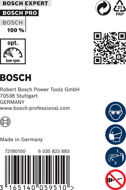 Produktbild Bosch Professional Zubehör PRO Wood HSS Installationsbohrer, 14 x 100 x 600 mm (8 mm)