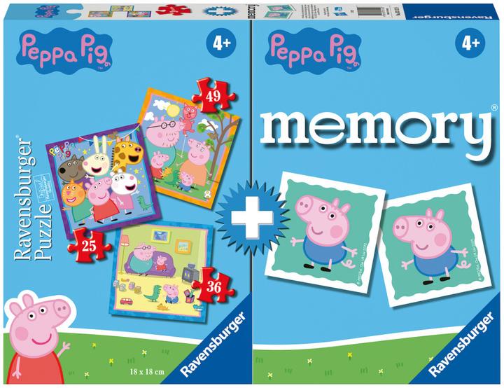 Actual product image Ravensburger 03152 Memory® + 3 Peppa Pig Puzzles for 3+ Years