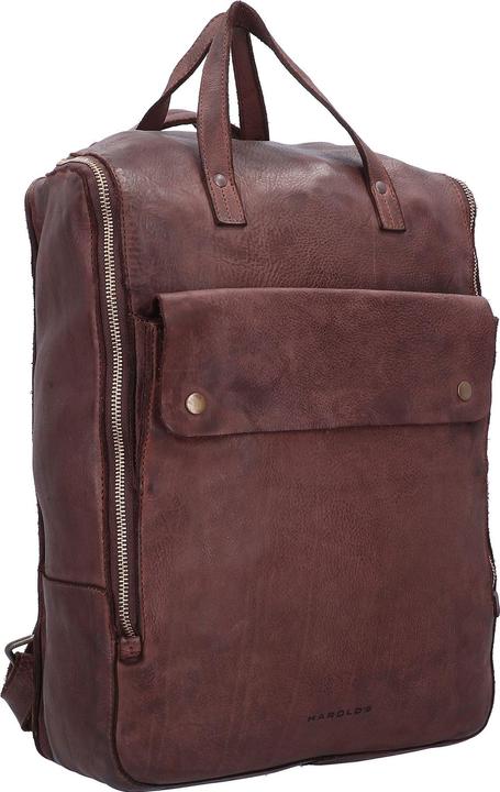 Actual product image Harolds Submarine backpack leather 37 cm laptop compartment