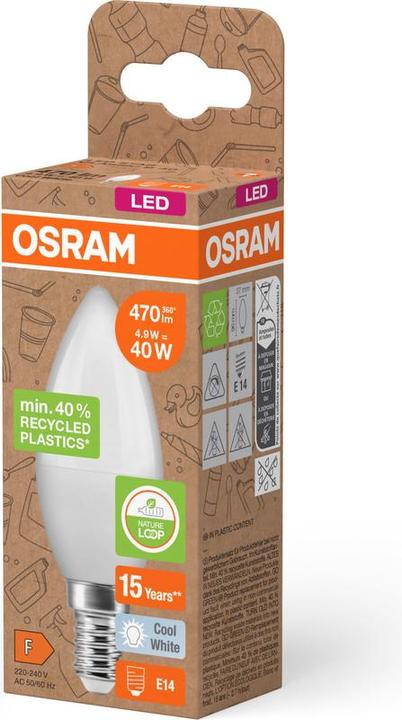 Produktbild Osram LED Pcr Lamps With Classic B (E14, 4.90 W, 470 lm, 1 x, F)