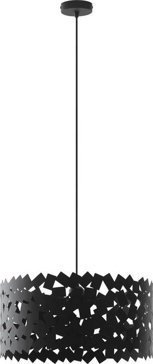 Lucande Hängeleuchte Aeloria, schwarz, Ø 45 cm, Eisen, E27