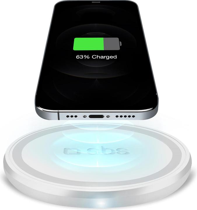 SBS Wireless Charger Base 10W Qi-kompatibel weiss (10 W)