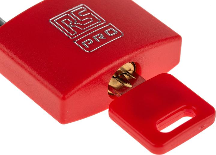 Immagine prodotto RS PRO Red Plastic Coated Brass Padlock