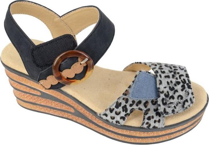 Actual product image Cipriata Womens/Ladies Danta Leopard Print Sandals (38)