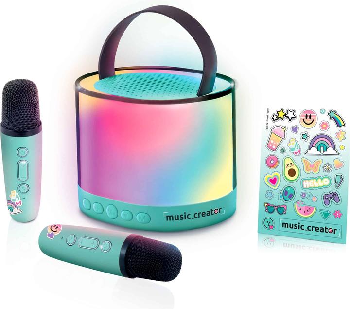 Canal Toys - Creator Mini Karaoke Station mit Bluetooth Lautsprecher INF 044– 2 Mikrofone kabellos &