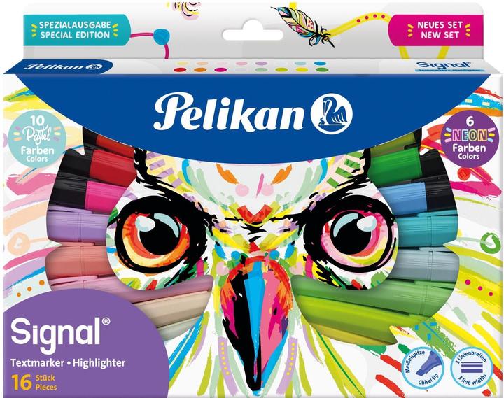 Productafbeelding Pelikan Markeerstift Signaal gekleurd (16 x)