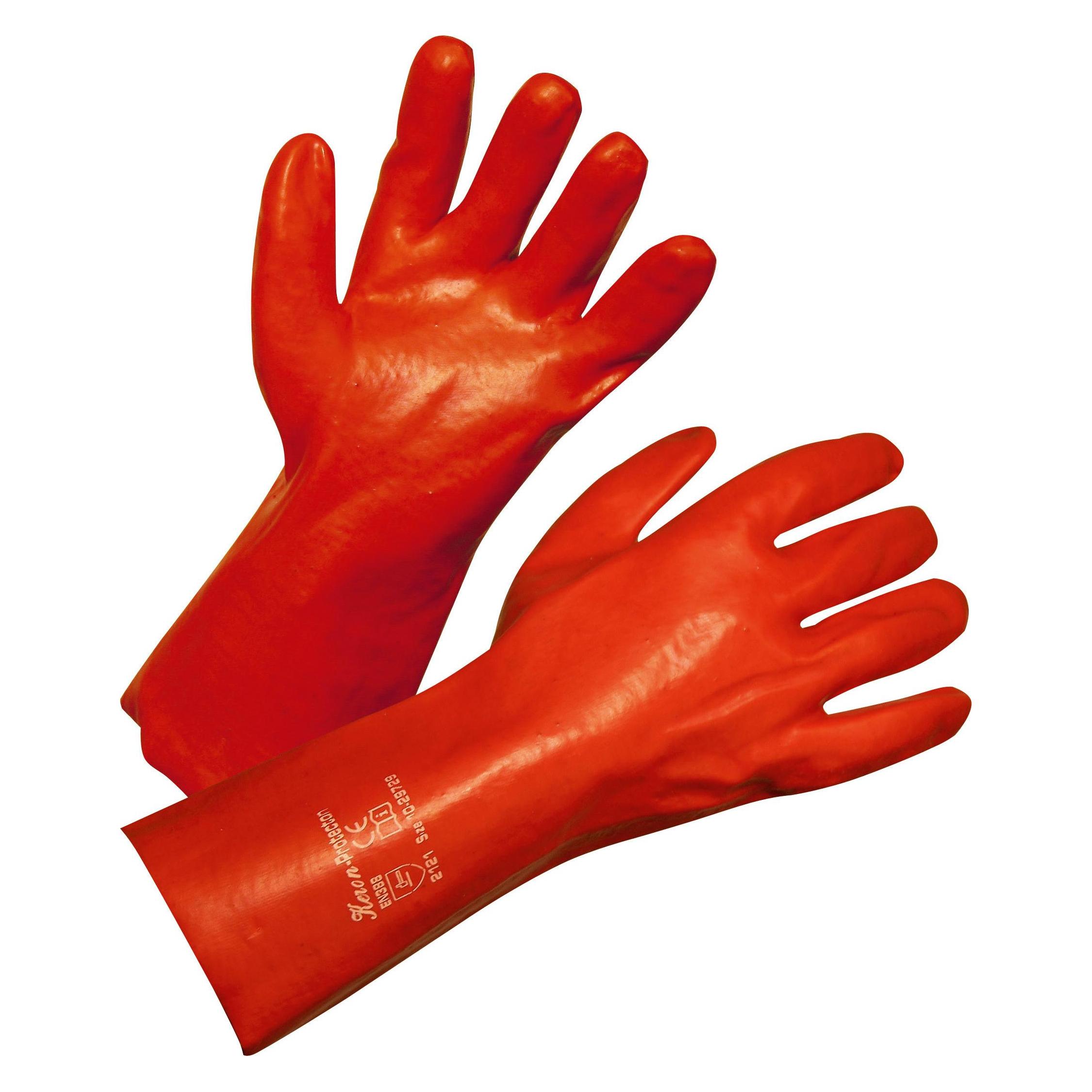 Kerbl, Beschermende Handschoenen, 29729 Pvc Beschermende Handschoen, Roodbruin, Lengte 35 Cm (10)