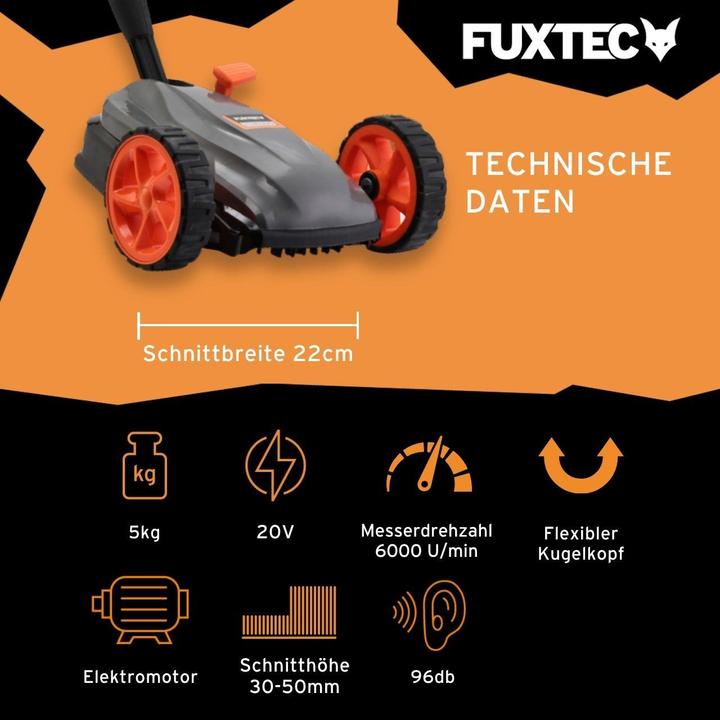 Actual product image Fuxtec 20V Akku Rasenmäher FX-E1RMEH20 (Rechargeable battery operated)