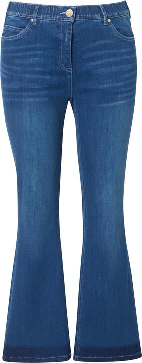 Immagine prodotto Ulla Popken Jeans modello Sarah con taglio boot cut, orli sfrangiati e denim elasticizzato (42)