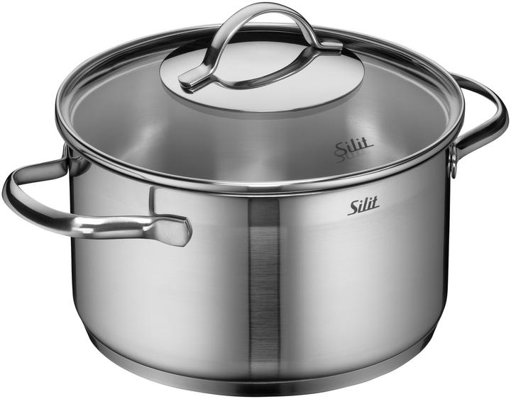 Produktbild Silit Topfset Induktion Kochtopfset 4tlg Glasdeckel Achat Edelstahl 18/10 (Pfannenset + Topfset, Edelstahl)