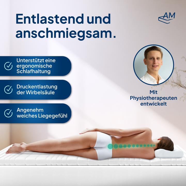 Image du produit AM Qualitätsmatratzen Gelschaum Topper, Gel Memory Foam (140 x 190 cm)