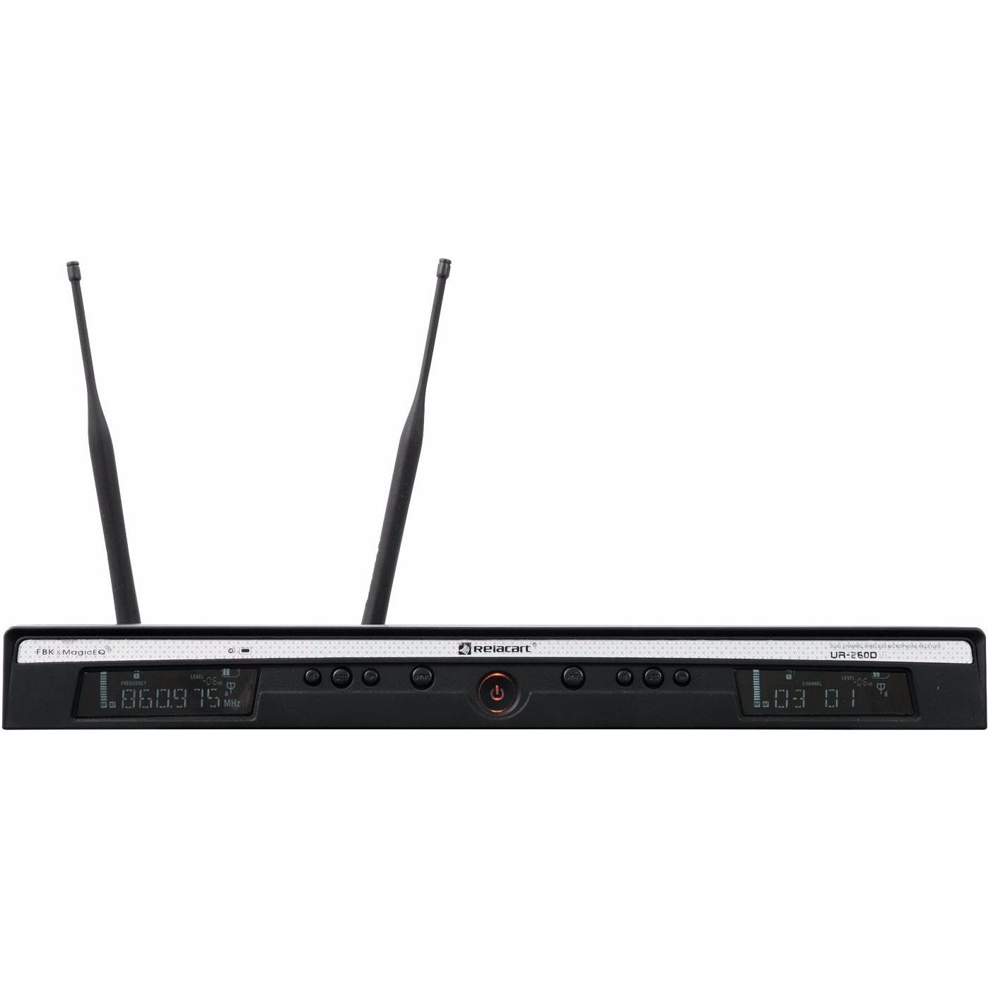 Relacart UR-260D 2-Kanal-UHF-Empfänger, Mikrofon Zubehör