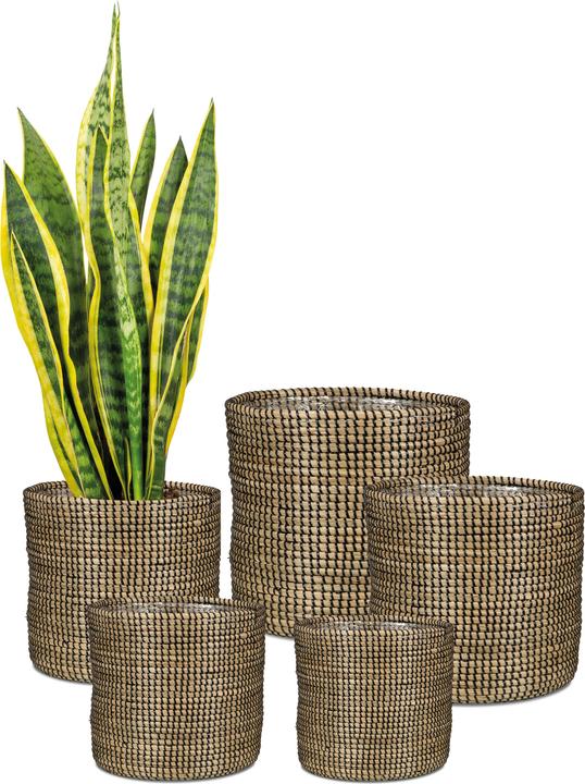 Produktbild Scheurich Seagrass 17, Korbgefäss/Korb-Pflanzgefäss/Korbtopf aus Seagrass Farbe: Black, 17 cm Durchme (17 cm)
