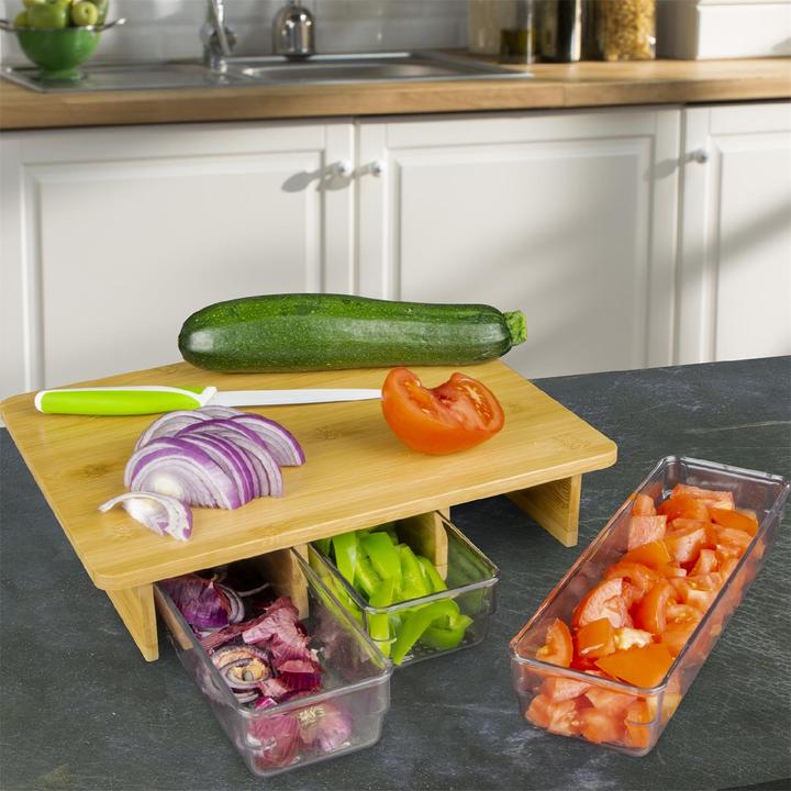 Image du produit Cook Concept planche à decouper avec 3 compartiments