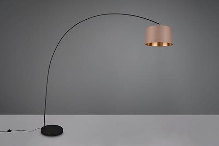 Actual product image Trio Mansur Floor lamp - Booglamp - Black + Taupe Kap - H210cm (E27)
