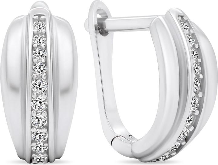 Produktbild Brilio Silver - Elegant silver earrings with zircons EA546W
