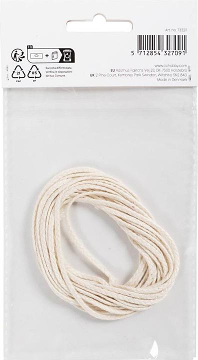 Produktbild Creativ Company Kerzendocht 3 m x 10 mm, Weiss