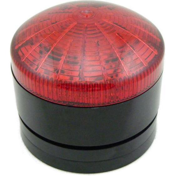 RS PRO, Sicurezza personale, LED flash, lampada di segnalazione continua rossa, 12 V ac/dc, 24 V ac/dc, Ø 76mm x 49mm