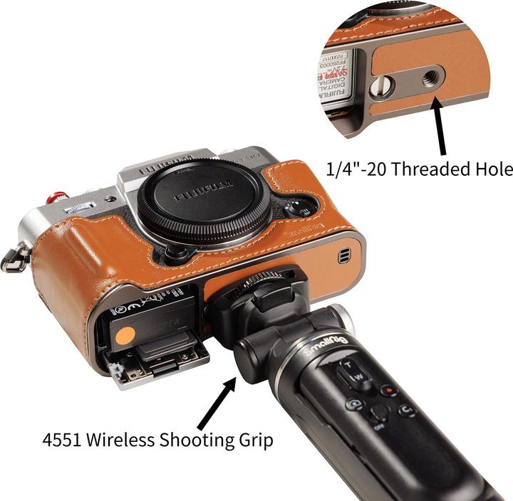 Image du produit SmallRig 5670 Leather Half Case Kit for FUJIFILM X-T30 / X-T30 II / X-T30 III (Brown)