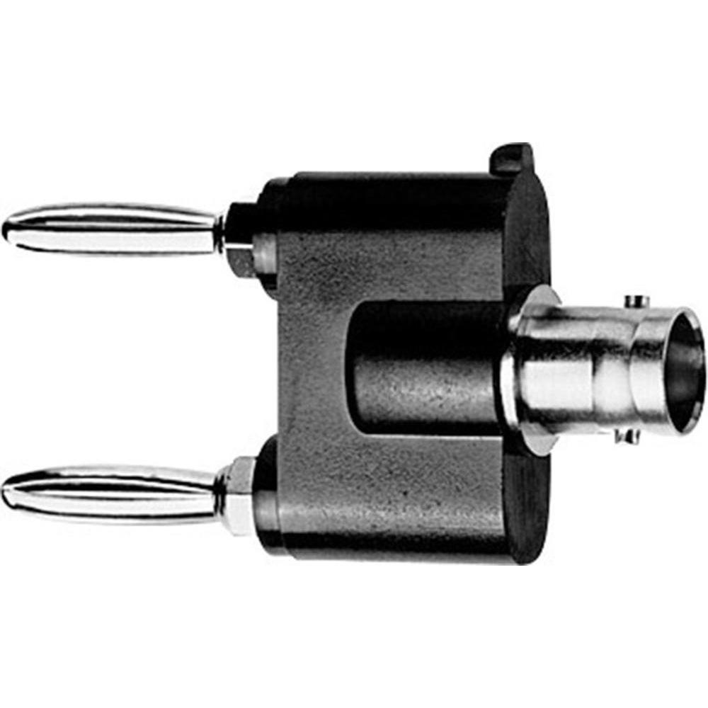 Telegärtner Messadapter ( BNC-Buchse, Elektronikkabel + Stecker, Schwarz, Silber